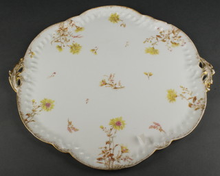 An early 20th Century Limoges cabinet tray decorated with floral sprays 17" 