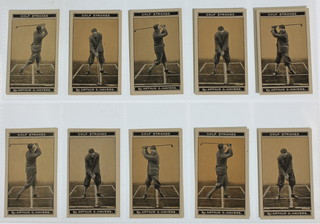 Cigarette cards.  B Morris, Golf Strokes series 1923 (25)