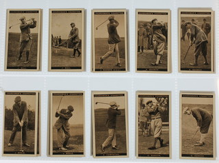 Cigarette cards.  W A & A C Churchman, Famous Golfers 1927,  a small size set of 50