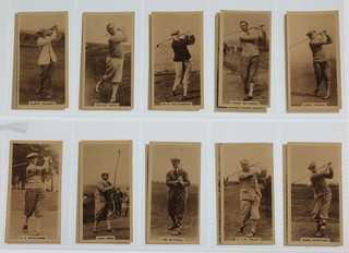 Cigarette cards, J Millhoff & Co. London, Famous Golfers 1928, a set of 27 