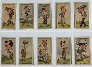 Cigarette cards,  W A & A C Churchman of Ipswich, Prominent Golfers May 1931, a small size  set of 50
