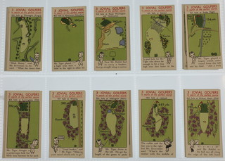 Cigarette cards, W A & A C Churchman Ipswich, Three Jovial Golfers in Search of the Perfect Course.,  A Home Issue 1934, a set of 36 