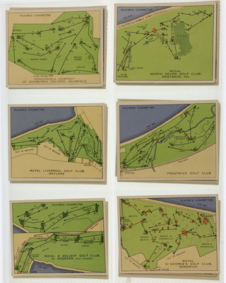 Cigarette cards, John Player & Sons of Nottingham, Champion Golf Courses January 1936, a set of 25