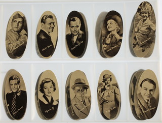 Cigarette cards, Carreras, Film Stars, "oval cards without real photos" issued 1934
