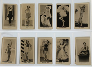 Cigarette cards, R J Lea Ltd Manchester, Girls From the Shows 1935, (glossy front set) a set of 48 together with British American Tobacco Ltd Modern Beauties, first series 1938 a set of 36 