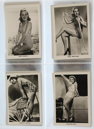Cigarette cards, Carreras Ltd. Glamour Girls of Stage and Film 1939, an extra large set of 36, together with Philip Allman & Co. Men Only, unnumbered, a set of 12 1953?