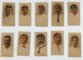 Cigarette cards,  W D & H O Wills Bristol, Cricketers 1896, a set of 14 various cards un numbered