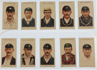 Cigarette cards, W D & H O Wills Bristol, Cricketers May 1908, nos. 1-25
