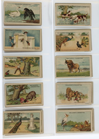 Cigarette cards,  Gallaher of Belfast, Fables and Their Morals, 1912, a set of 100