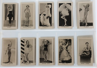 Cigarette cards,  R J Lea Manchester, Girls From the Shows 1935, a set of 48 together with Lambert & Butler, Dance Band Leaders 1936, a set of 25