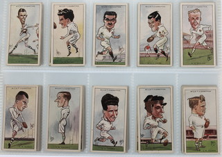Cigarette cards, W D & H O Wills Bristol, Rugby Internationals (November 1929) a set of 50 together with W D & H O Wills, Overseas British Rugby Players 1930, a set of 45 