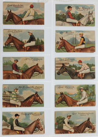 Cigarette cards,  E & W Anstie Devizes, Racing Series, Racing Colours 1922, a set of 25 