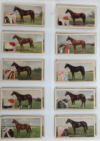 Cigarette cards, Ogdens Ltd, Derby Entrants 1926, a set of 25 together with Ogdens Ltd, Jockeys and Owner Colours 1927, a set of 50 
