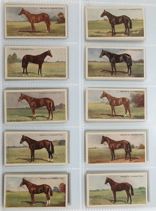 Cigarette cards,  Ogdens Ltd, Derby Entrants 1928 (Horse Racing) a set of 50, together with Ogdens Ltd, Derby Entrants 1929, a set of 50
