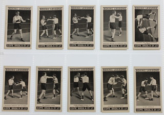 Cigarette cards, Cope Brothers, Boxing Lessons 1935, a set of 25 
