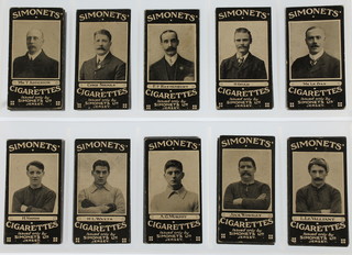 Cigarette cards,  Simonets Ltd, Local Footballers 1914, a set of 50 