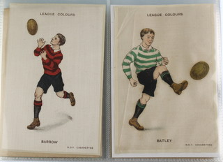 Cigarette cards, silks, Godfrey Philips, BDV Silks, Football Colours 1915, a set of 51 