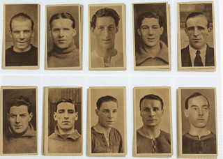 Cigarette cards, R & J Hill Ltd, Famous Footballers, October 1923, a set of 50