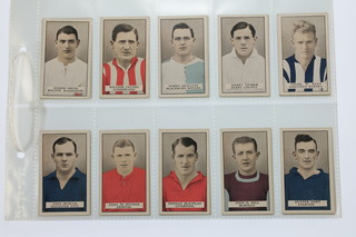 Cigarette cards, Gallaher Ltd, Famous Footballers. brown backs 1928, a set of 50 