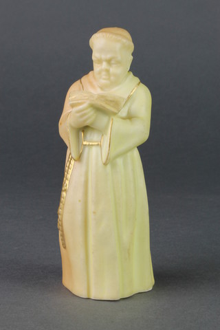 A Royal Worcester blush porcelain candle snuffer in the form of a monk 4 3/4" 