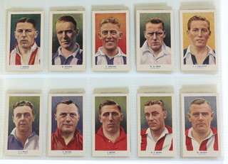 Cigarette cards, R & J Hill Ltd. Famous Footballers, 1939, a set of 25, together with W D & H O Wills, Association Footballers, no frameline. 1939, a set of 50 and Association Footballers, no frameline back, November 1939, a set of 50