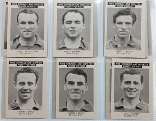 Trade cards, News Chronicle, Football Players, Everton FC 1955, a set of 10 large, Football Players Liverpool City RFC, a set of 11 large, Football Players Manchester City FC 1955, a set of 15 large, News Chronicle, Football Players Newcastle 1955, a set of 12 large, Football Players Rochdale Hornets RFC 1955, a set of 14 large