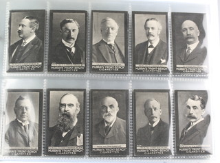 Cigarette cards, Murray Sons, Prominent Politicians 1909, a set of 50, Adkin & Sons, Notabilities 1915, a set of 25, Carreras Ltd., British Prime Ministers October 1928 (export) a set of 27, Notable MP's, A, small size 1929, a set of 50, Carreras Notable MP's 1929, a set of 50, Popular Personalities, ovals, 1935, a set of 72, W D & H O Wills Famous British Authors, 1937, a set of 40 large