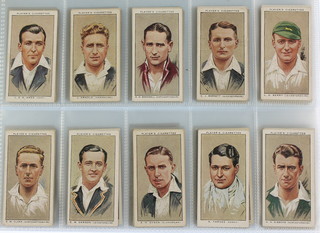 Cigarette cards, John Player & Sons, Cricketers 1934, a set of 50, Carreras Ltd., Cricketers 1934 B,  a set of 50  and W A  & A C Churchman, Cricketers June 1936, a set of 50