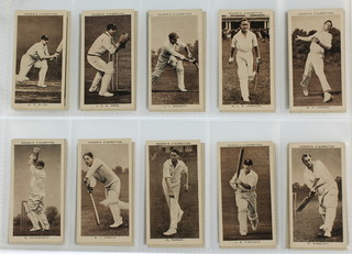 Cigarette cards, Ogdens Ltd., Prominent Cricketers of 1938, a set of 50, Carreras Ltd., Famous Cricketers 1950, a set of 50