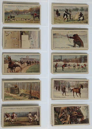 Cigarette cards, W A & H C Churchman, Sports and Games in Many Lands 1923, a set of 25 and Godfrey Philips Ltd., Sports Package Issue Sportsman 1958, a set of 50