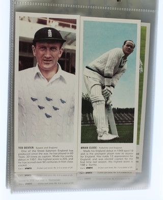 Trade cards, National Spastics Society, Famous County Cricketers, Carrs Biscuits, Panini UK, etc 