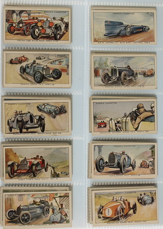 Cigarette cards, Ogdens Ltd, Motor Races 1931, a set of 50, Lambert & Butler, How Motorcars Work June 1931, a set of 25, John Player & Sons, Motorcars March 1936, first series A, Home Issue, a set of 50