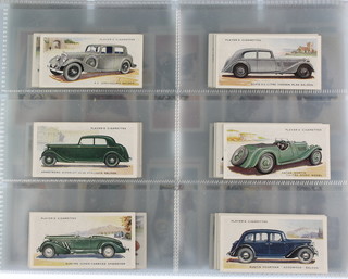 Cigarette cards, John Player & Sons, Motorcars, second series 1937, a set of 50, Ching & Co. Veteran and Vintage Cars 1960, a set of 50, John Player & Sons, The Doncella Golden Age of Motoring 1975, a set of 24, Carreras Ltd., Vintage Cars 1976