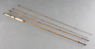 A split cane 3 section fly rod with spare tip 