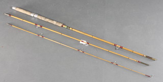An Alcocks Lucky Strike 10'6" Avon split cane fishing rod 