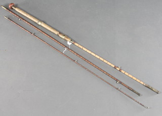A rare Hardy Wee Murdock 11' spinning fishing rod, agate line guides throughout 