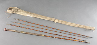 An Edwardian Hardy 12'8" salmon fishing and lure rod, built 1900, possibly for a special order, complete with original fabric bag