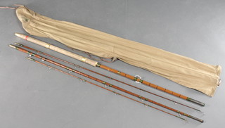 An Alcocks Billy Lane 13' float/match fishing rod, contained in original cloth bag