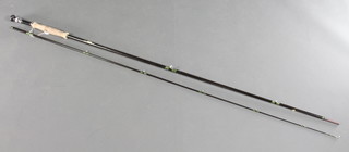A fibre tube (Hardy) 10' fly fishing rod 
