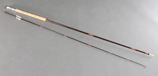 A 2 section carbon fibre spinning fishing rod