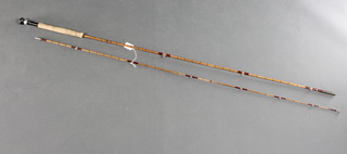 A Svens Rosethorpe Joens fast strike  2 section split cane fishing rod