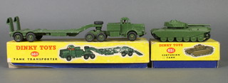 A Dinky 651 Centurion tank, boxed and a Dinky 660 tank transporter, boxed 