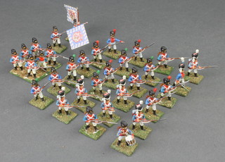 32 lead figures of Napoleonic Soldier - French Infantry and Officers