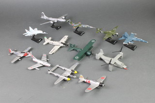 A collection of metal figures of Military aircraft