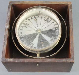A Singer's Patent marine compass, the dial marked 2107