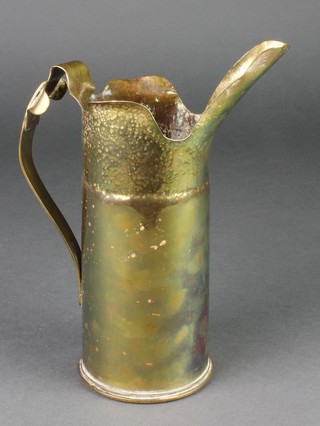 A Second World War Trench Art jug formed from an 18lb shell case, dated 1940