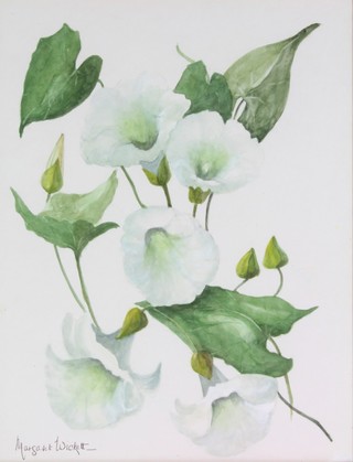 Margaret Wickett, watercolour, a study of flowers, signed 13" x 10" 