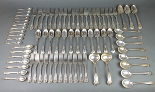 A quantity of silver plated Kings Pattern cutlery 