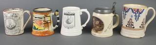 An Adams Harvest mug and 4 others