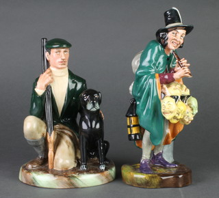 2 Royal Doulton figures - The Mask Seller HN2103 8" and The Game Keeper HN2879 7" Boxed